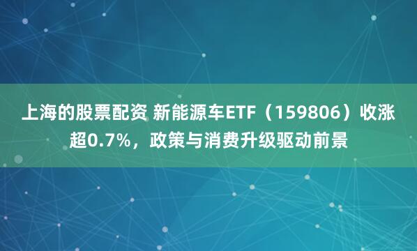 上海的股票配资 新能源车ETF（159806）收涨超0.7%，政策与消费升级驱动前景